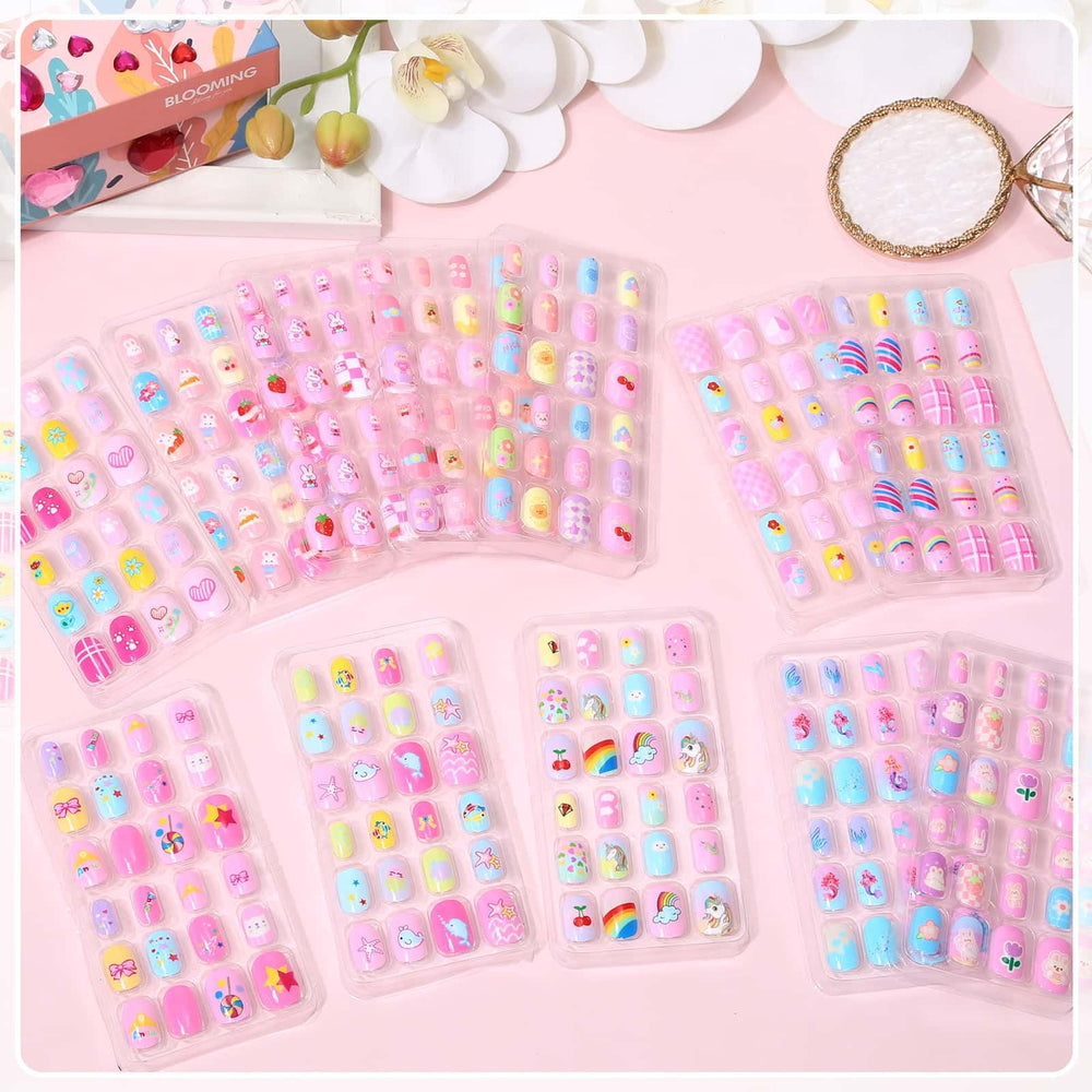 Acejoz kids nails press-ons pattern options to mix and match daily looks.