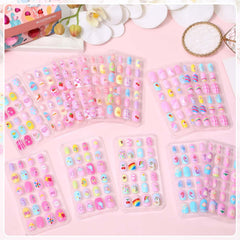 Acejoz kids nails press-ons pattern options to mix and match daily looks.
