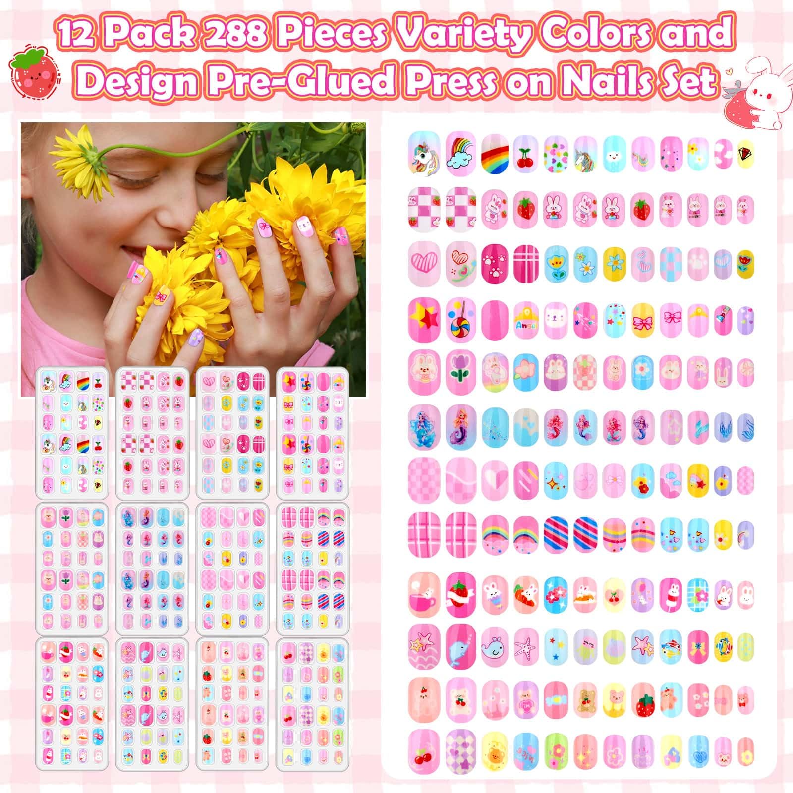 Acejoz ABS material kids nails offer durable, lightweight wear.