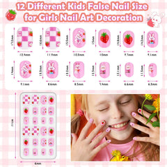 Acejoz short nails pre-glue application for quick, mess-free nail art.