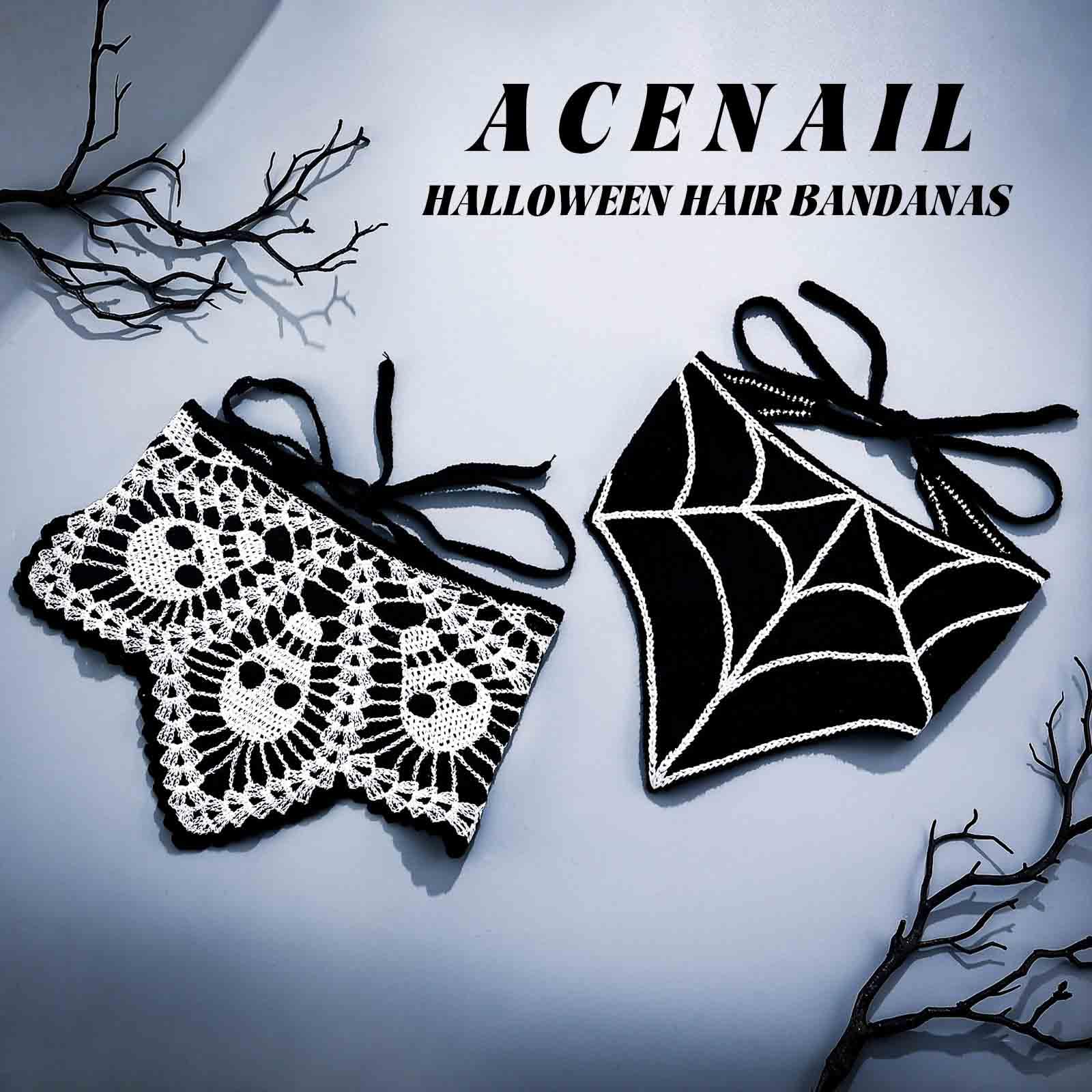 Acenail headband with spider web triangle details provides a bold look for cosplay events.