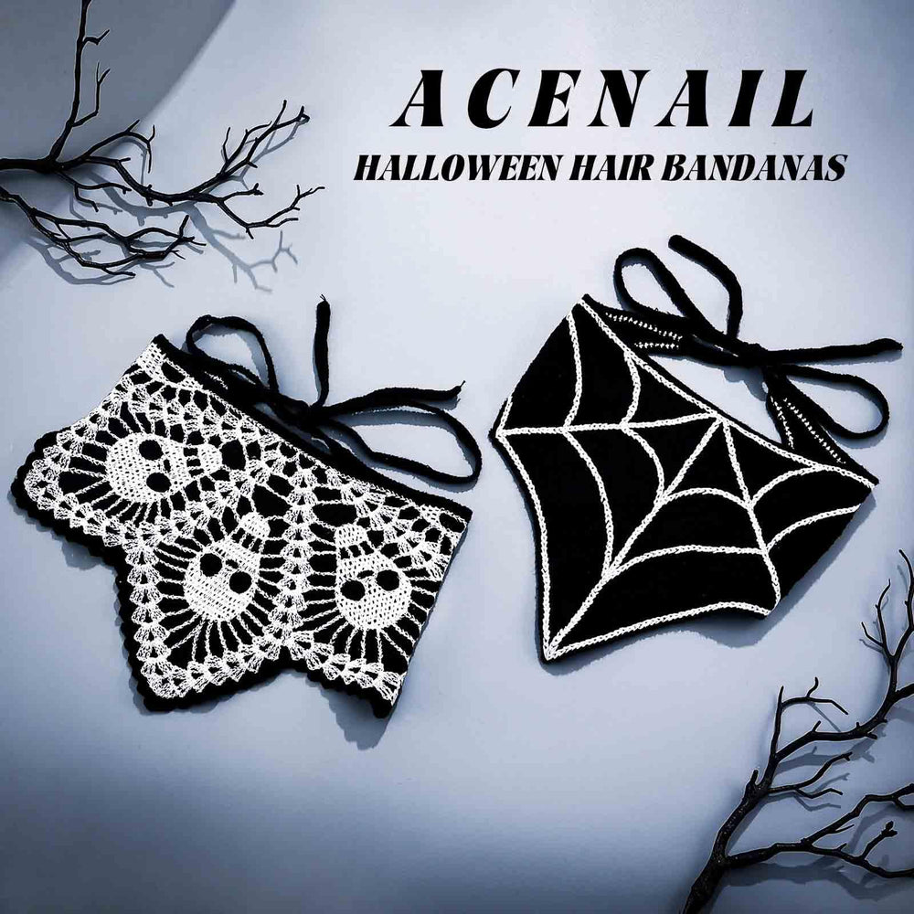 Acenail headband with spider web triangle details provides a bold look for cosplay events.