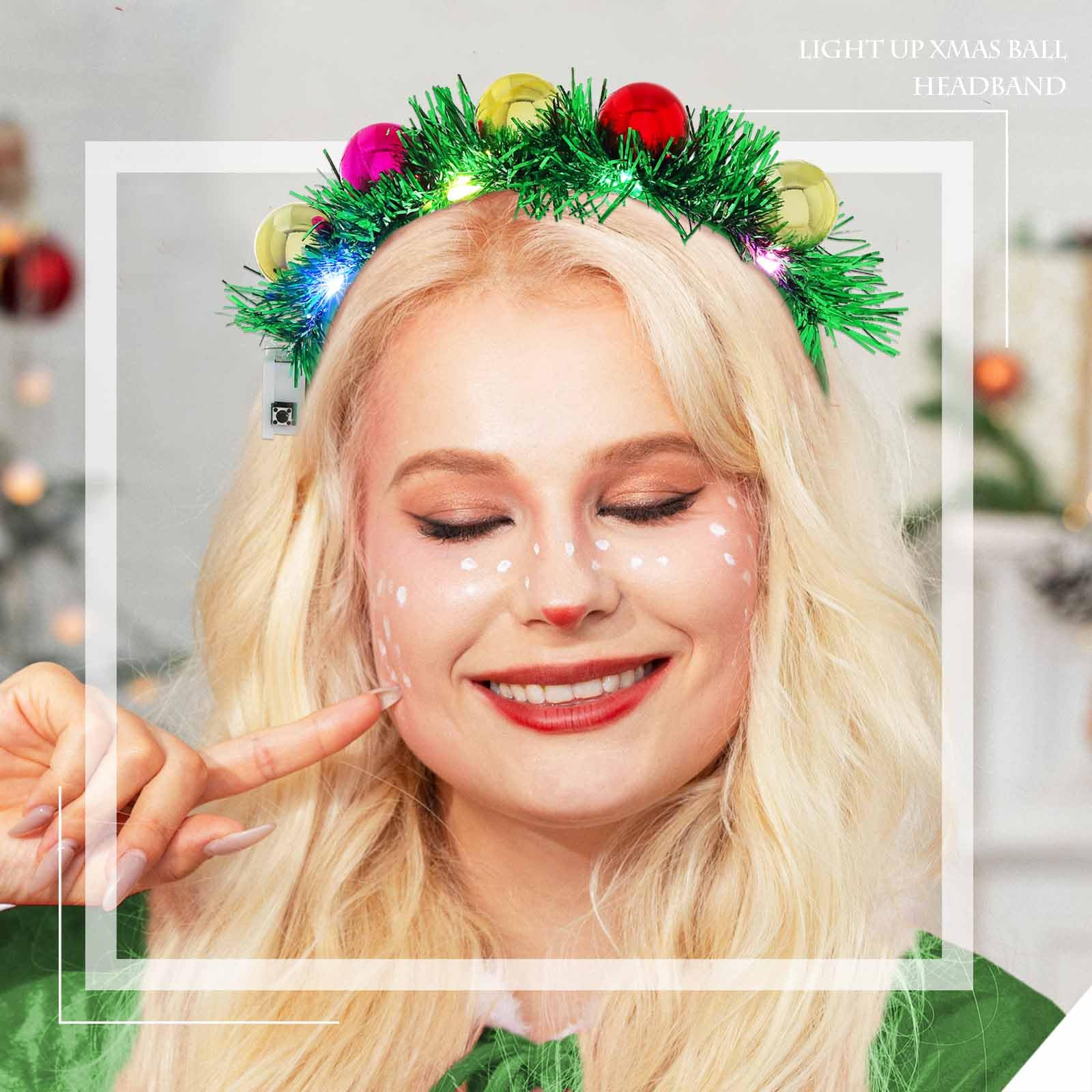 Acenail light-up headband packaging image, portable holiday accessory for parties.