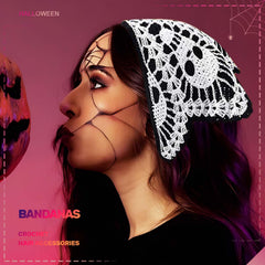 Acenail tie-back headwrap with elastic straps fits most head sizes and stays put.