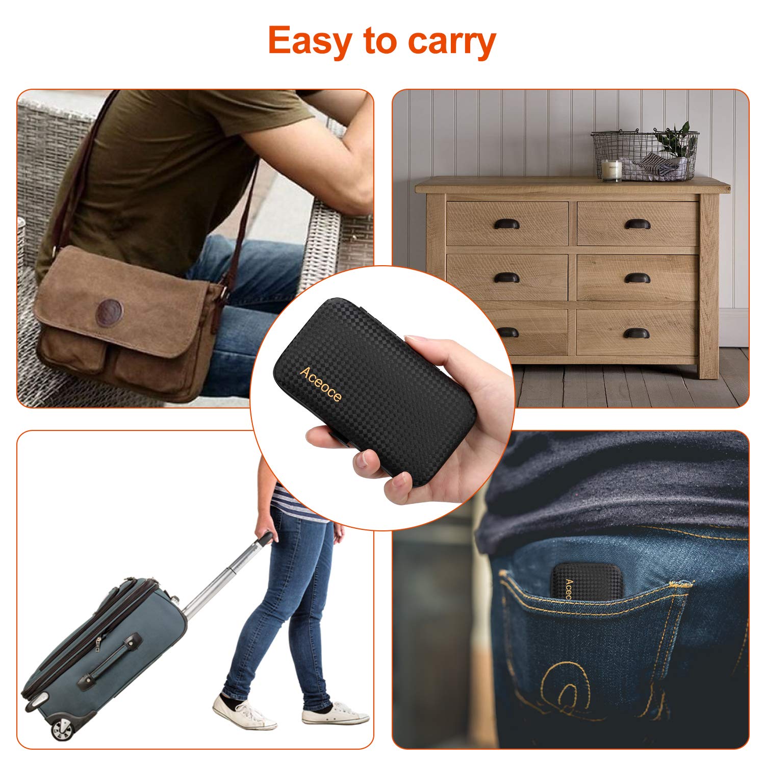 Aceoce men's grooming set in use shows practical daily care on-the-go.