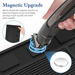 Acfunique magnetic barber mat is easy to clean after busy days.