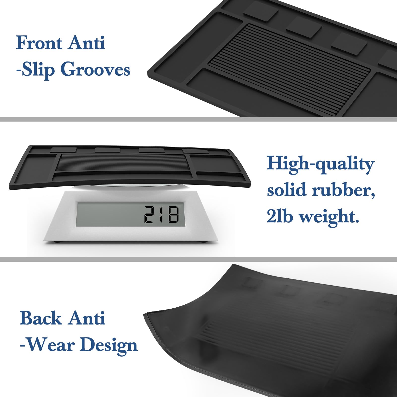 Acfunique magnetic barber mat non-slip surface keeps tools steady.