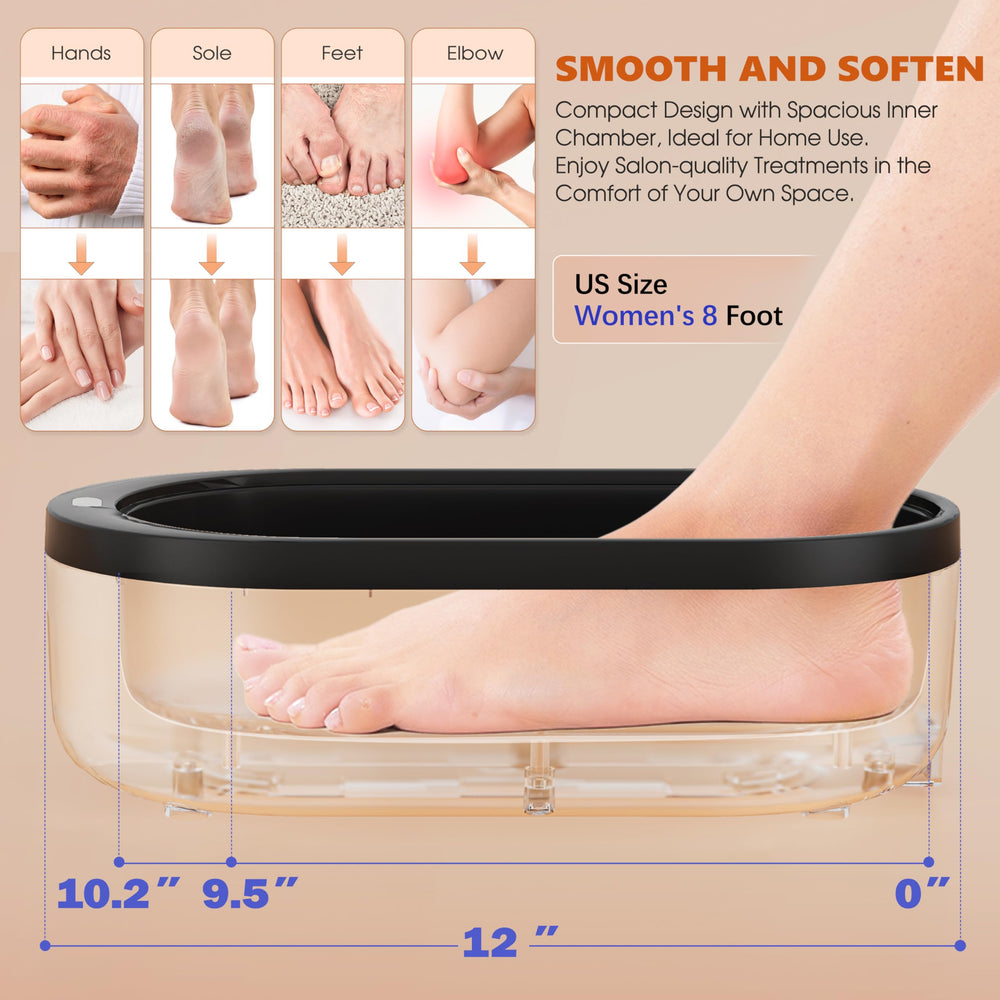 Achzzy paraffin wax machine use on enlarged inner chamber for home spa sessions.