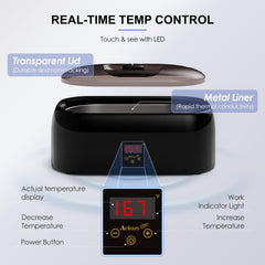 Achzzy paraffin wax machine LED display provides real-time temperature for precise melts.