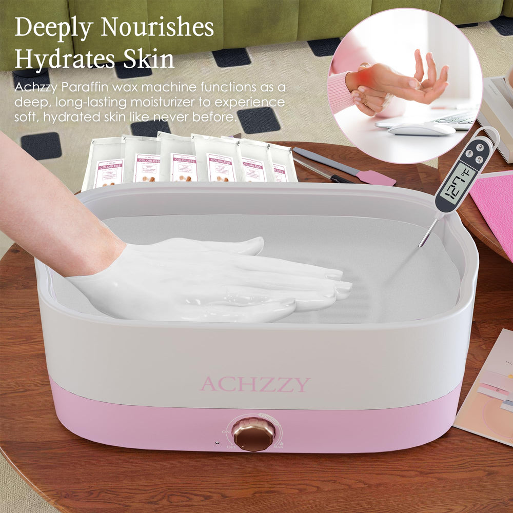 Achzzy paraffin wax refills warm liners image demonstrates dipping routine