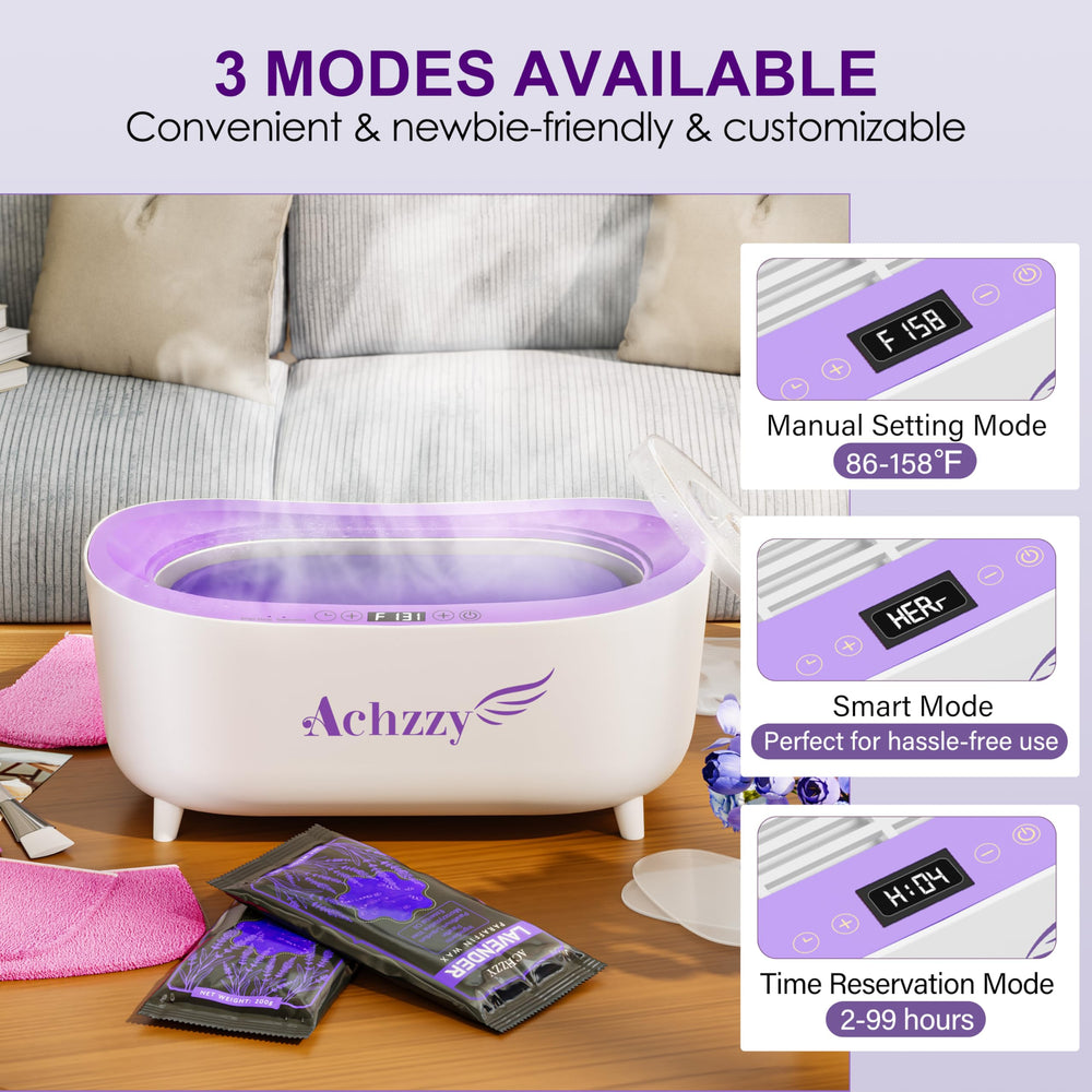 Achzzy wax warmer in Smart Mode automatically maintains ideal temperature