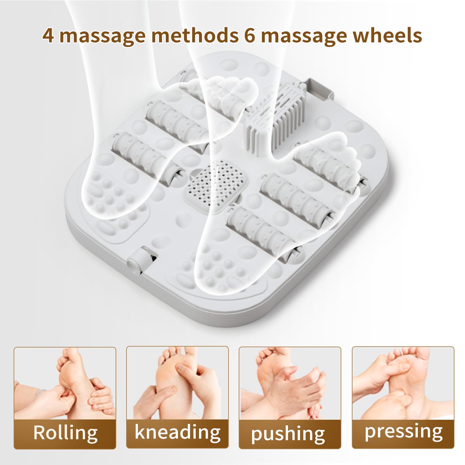 ACKLEAP foot spa 12 temperature levels captures precise warmth for personalized relaxation sessions.