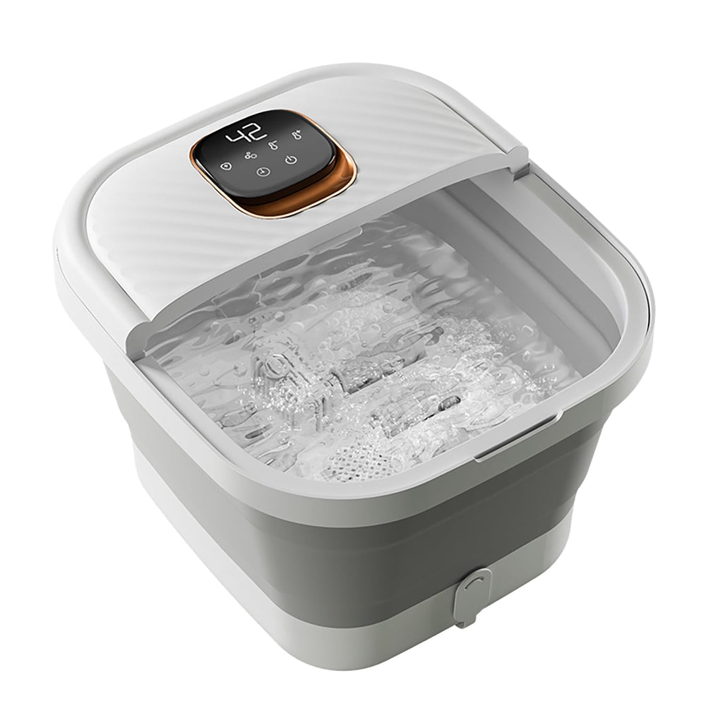 ACKLEAP foot spa relaxation in use showcases a comforting ritual for unwinding after work.