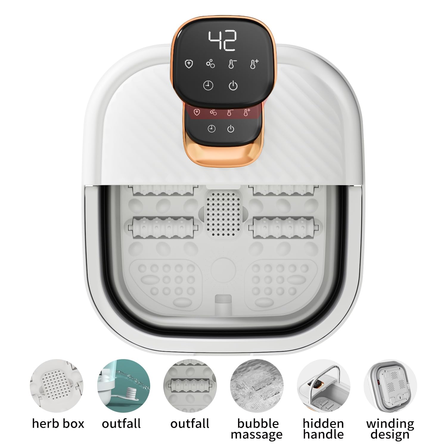 ACKLEAP foot spa water temperature maintain indicates steady warmth throughout a pampering session.