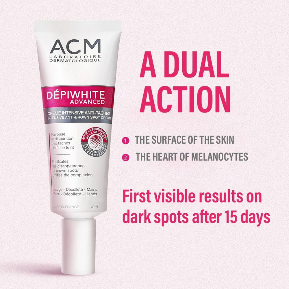 ACM Depi White cream texture close-up highlighting smooth finish