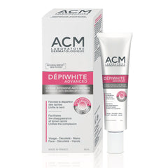ACM Depiwhite Advanced cream tube close-up highlighting targeted spot care