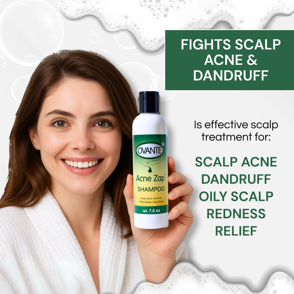 Acne Zap bottle with Made in USA badge signaling quality.