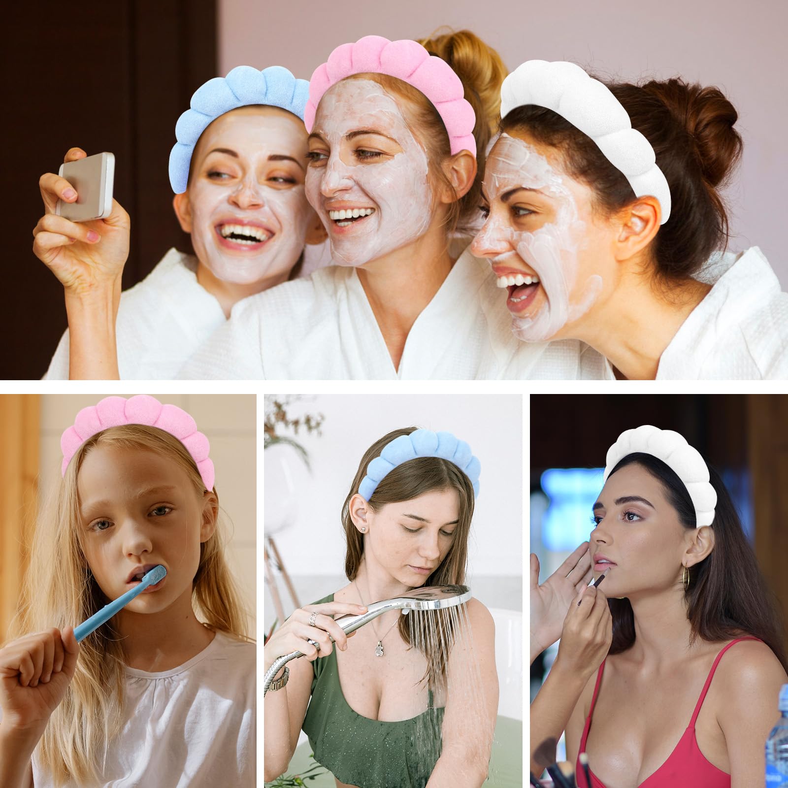 ACOU-UINT headband ideal for makeup removal and face washing tasks.
