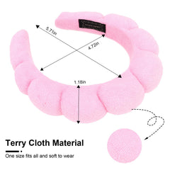 ACOU-UINT terry cloth headband close-up shows soft edges for comfortable wear.