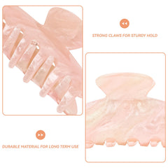 ACO-UINT large claw clip shows smooth edges, gentle pull on wash days.