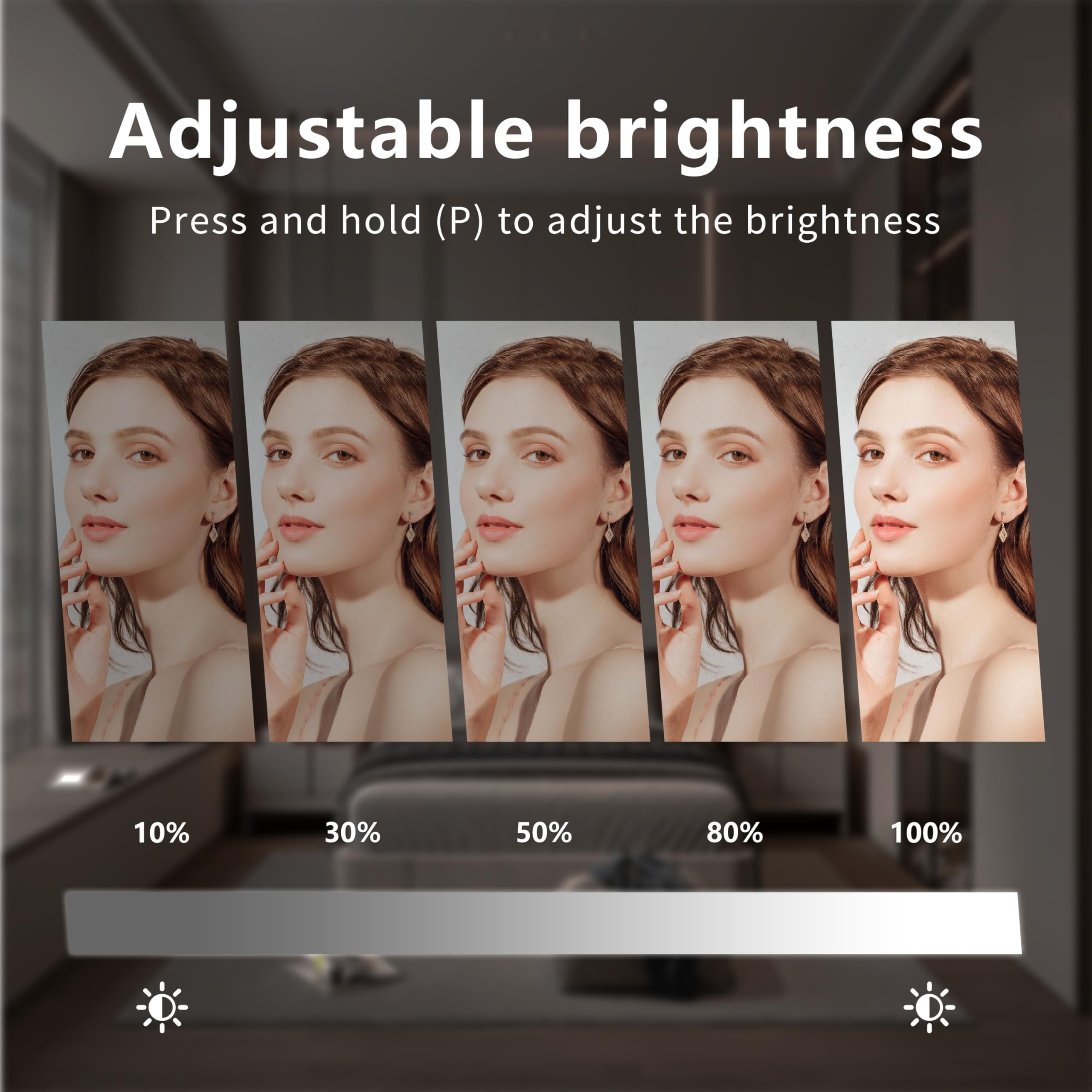 Acoolda vanity mirror 360-degree rotation offers flexible viewing angles