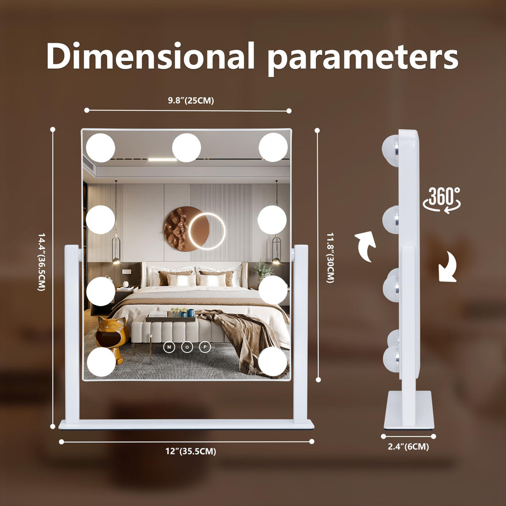 Acoolda vanity mirror brightness control enables precise makeup application
