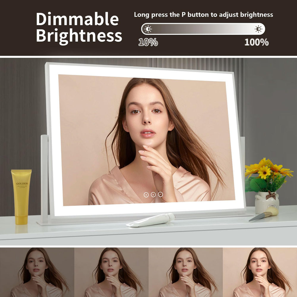 Acoolda mirror's sturdy metal base ensures durability during daily use