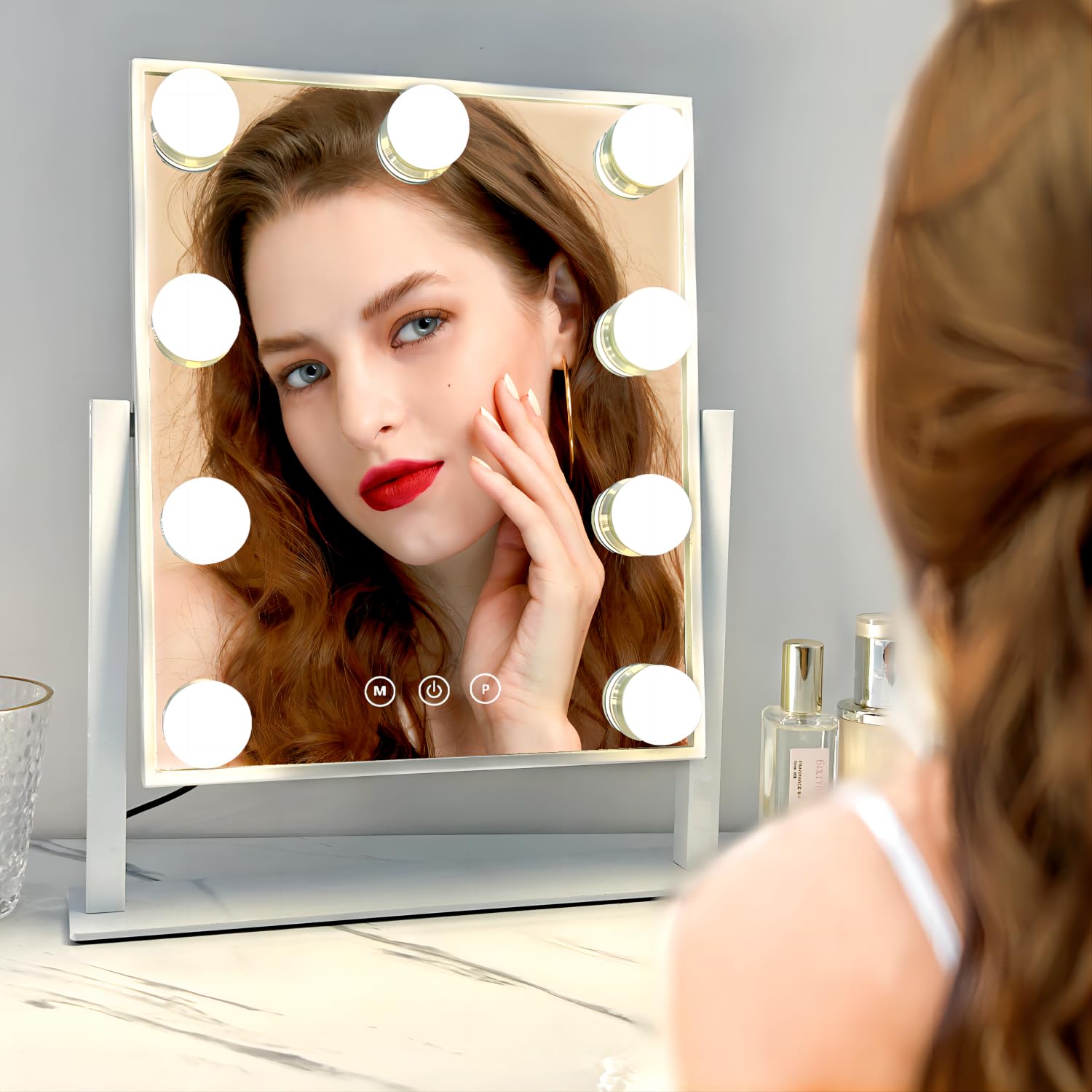 Acoolda vanity mirror metal base ensures durable, steady support
