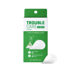 Acropass Trouble Care Microcone patch close-up on skin may target early pimples.