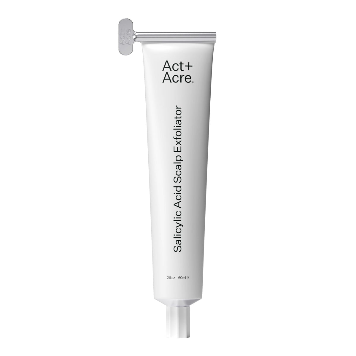 act-acre bottle closeup promoting balanced scalp with gentle exfoliation