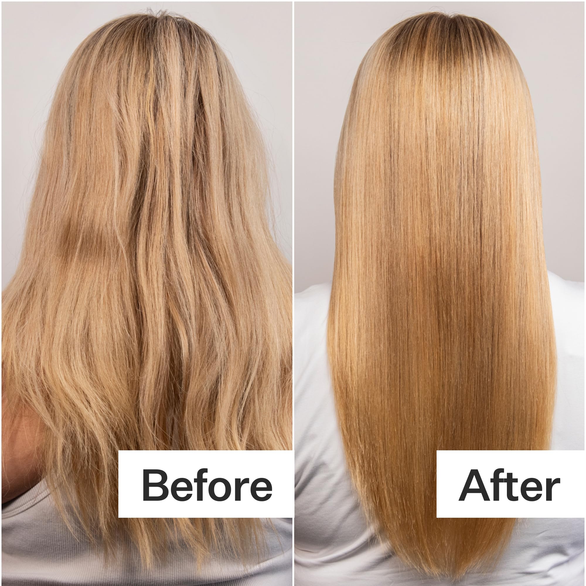 Hands applying ACT+ ACRE mask to towel-dried hair for easy rinse-off