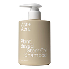 ACT+ ACRE Stem Cell Shampoo bottle pour highlights a lightweight cleanse for a refreshed scalp.