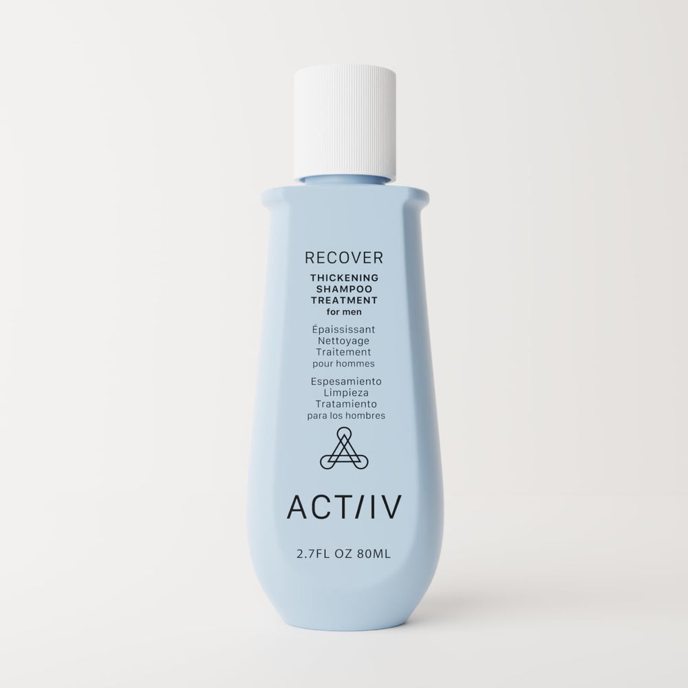 ACTIIV Recover shampoo bottle pour—color-safe, vegan formula for all hair types.