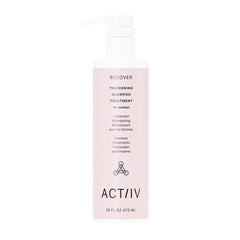 ACTIIV Recover shampoo bottle highlights a plant-based formula for fuller-looking hair.