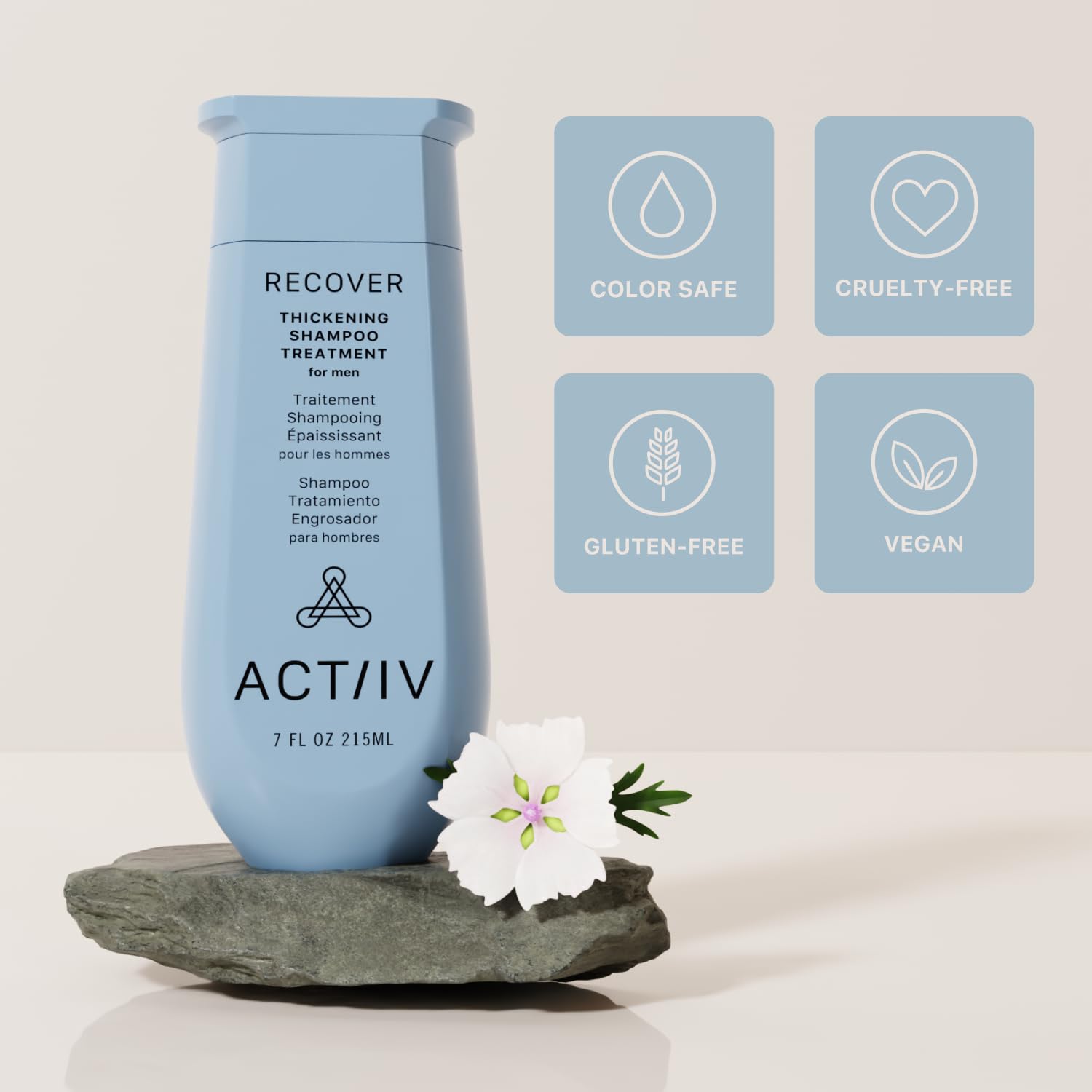 ACTIIV Recover Shampoo plant-based ingredients emphasis and clean formula