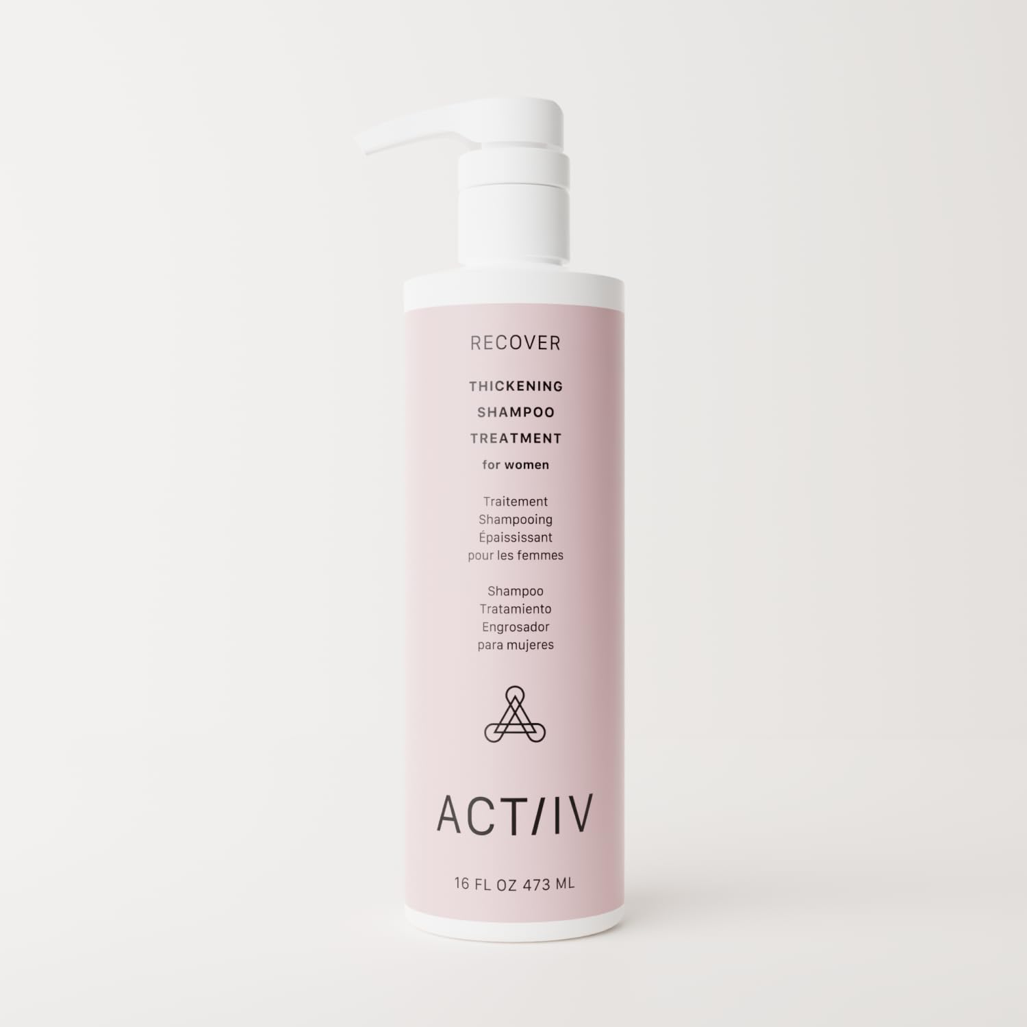 ACTIIV Recover shampoo pour demonstrates easy daily use for refreshing cleanse.