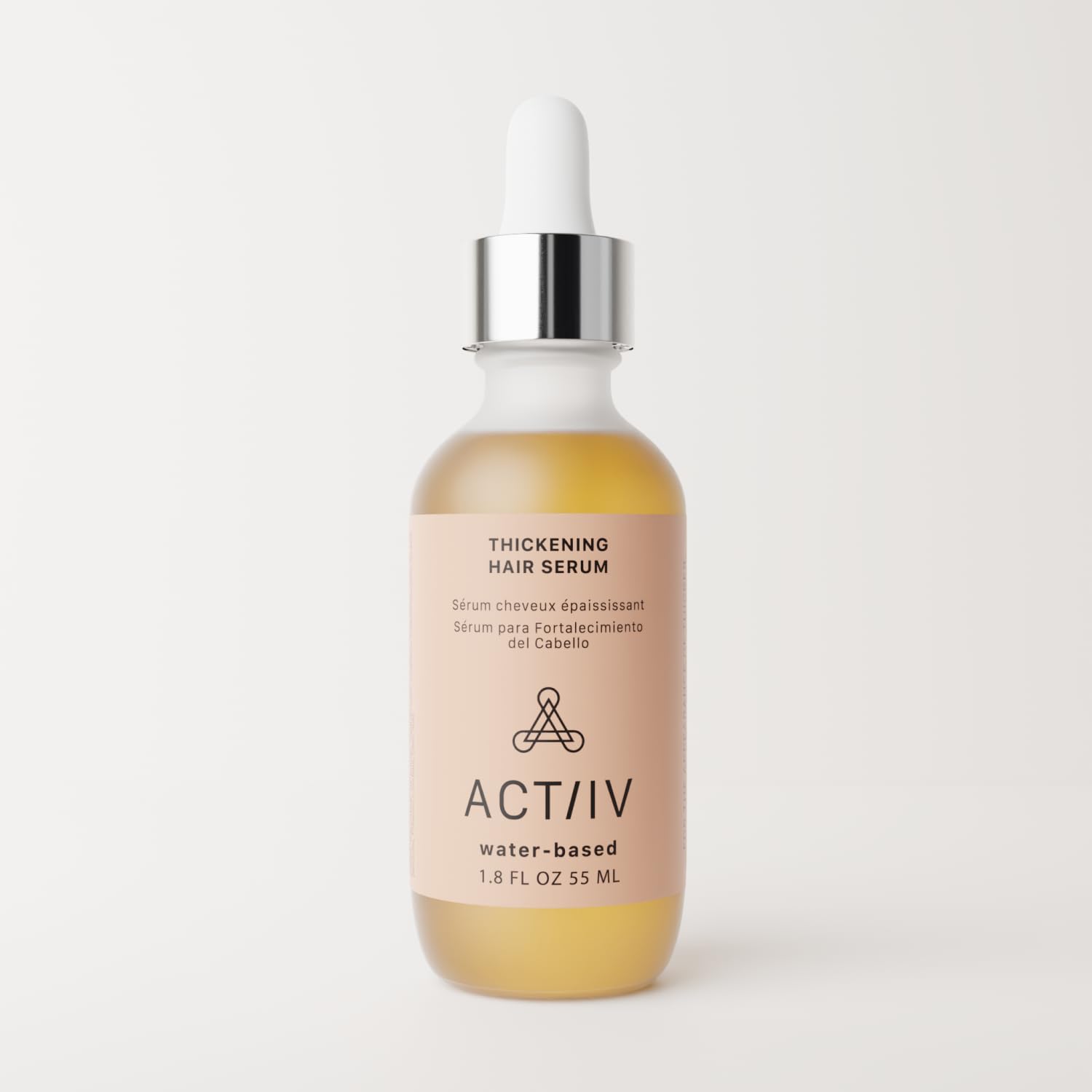ACTIIV Thickening Hair Serum dropper applying product for targeted scalp use.