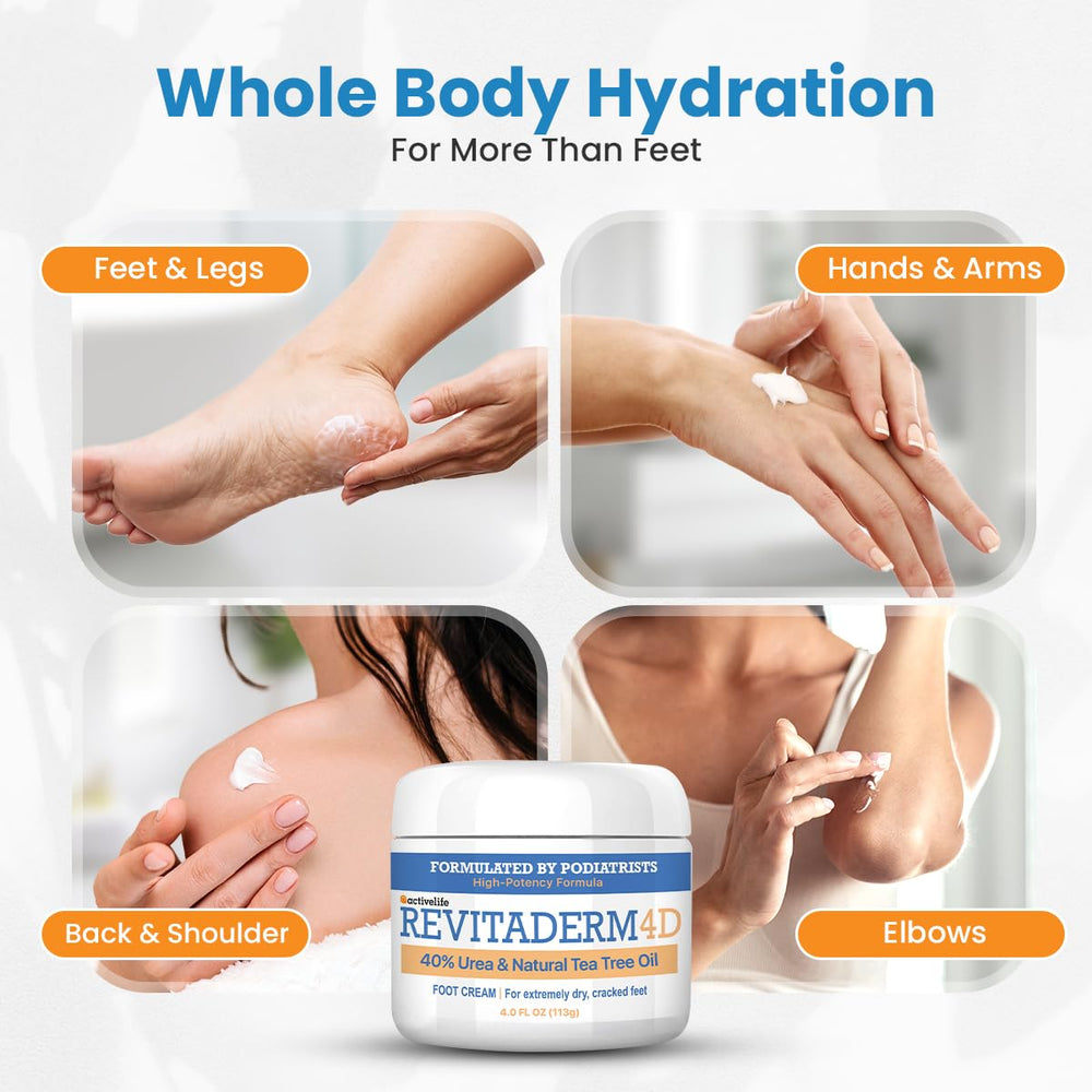 ActivLife Revitaderm foot care use on heels shows versatility.