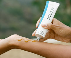 ACTIVIST Manuka Honey Mask application swatch demonstrating cleansing and hydration