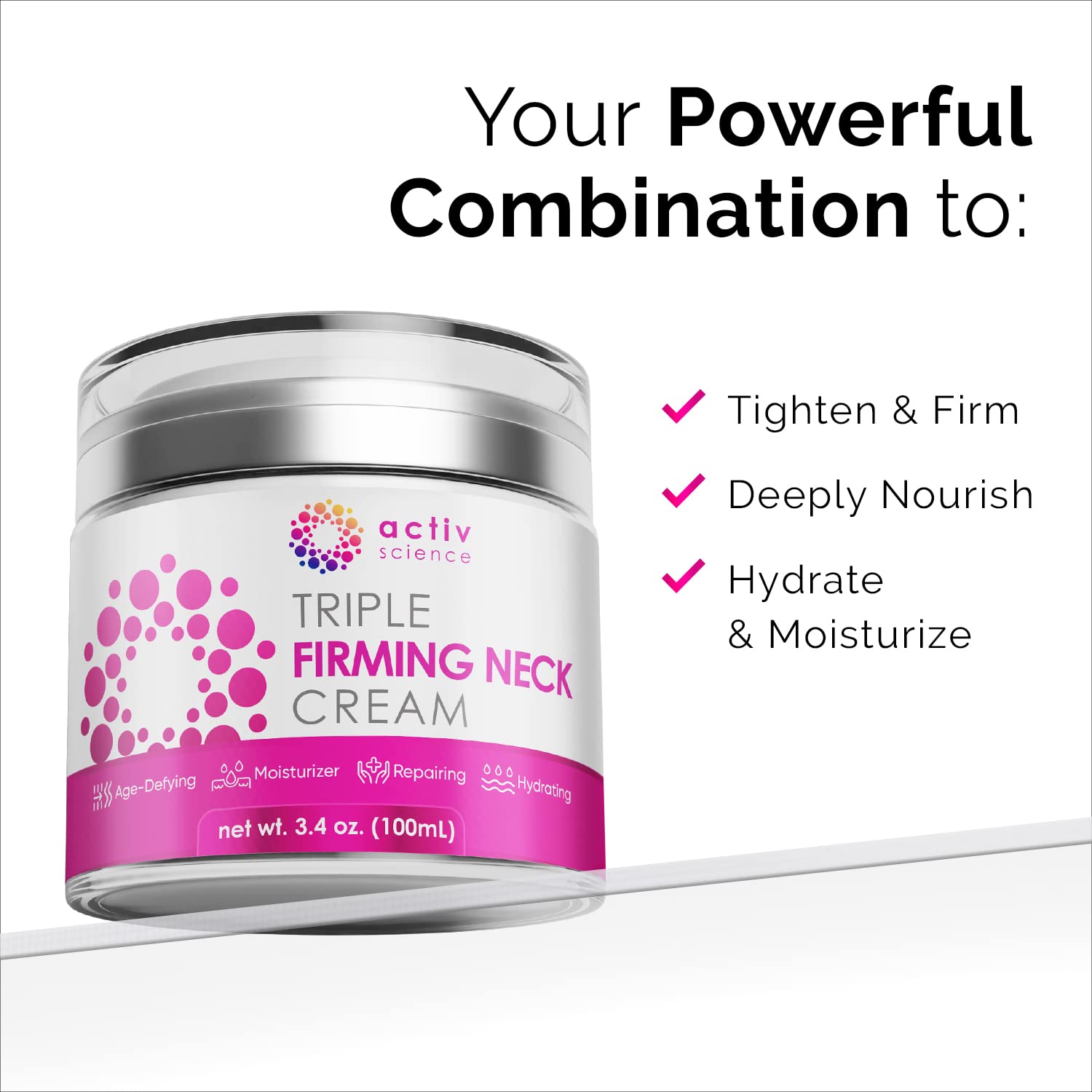 ACTIVSCIENCE Neck Firming Cream during morning routine image for smoother, refreshed skin