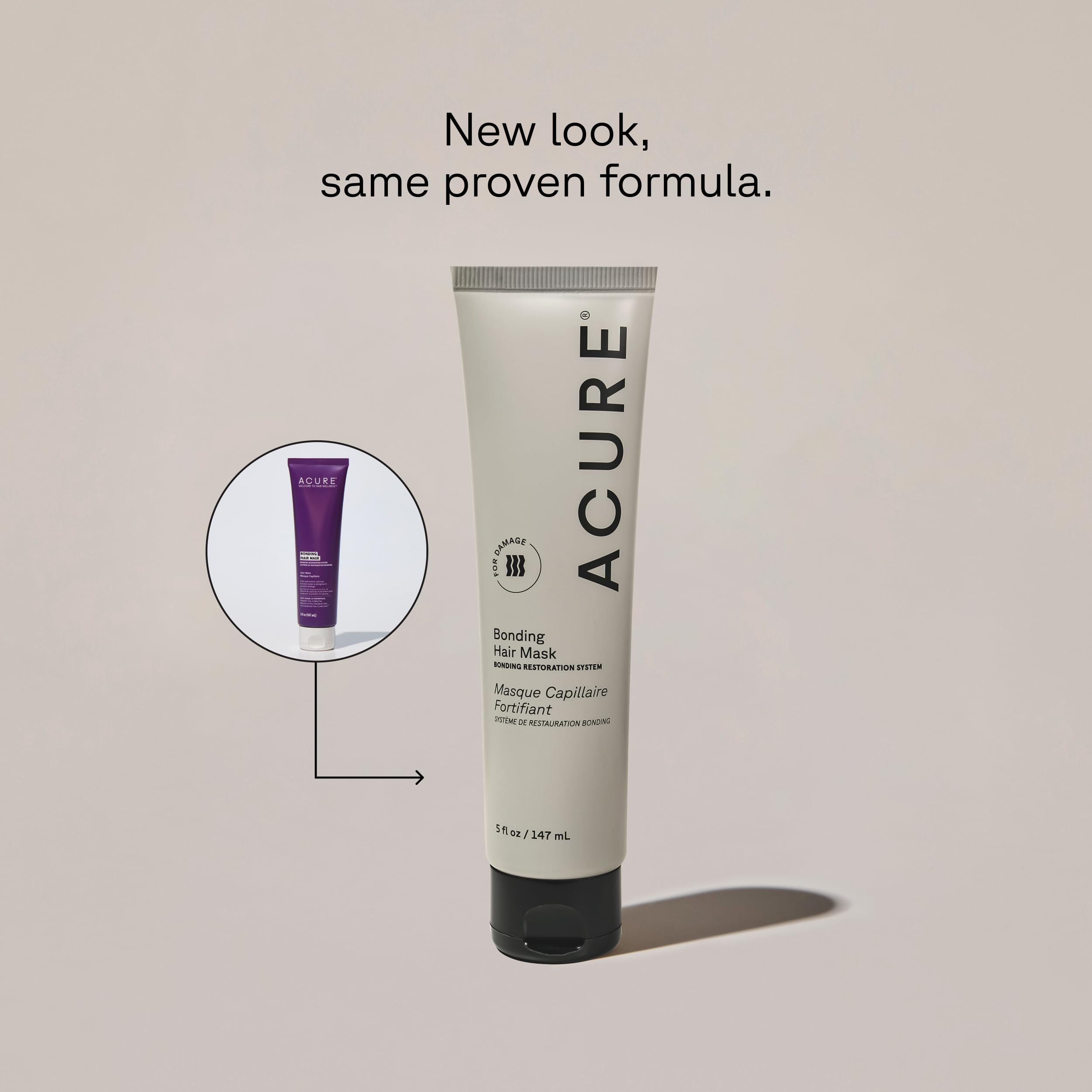Acure Bonding Hair Mask application on damp hair delivers quick five-minute conditioning