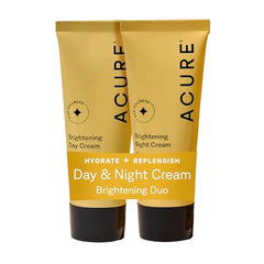 Acure Brightening Day Cream jar showing argan oil hydration for barrier support