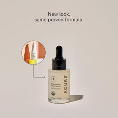 Acure Brightening Glow Serum cranberry seed oil close-up emphasizing antioxidant glow.