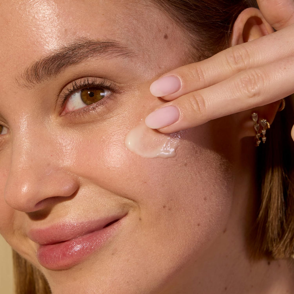 Close-up of texture reveals easy absorption and soft skin feel from Acure Day Cream.