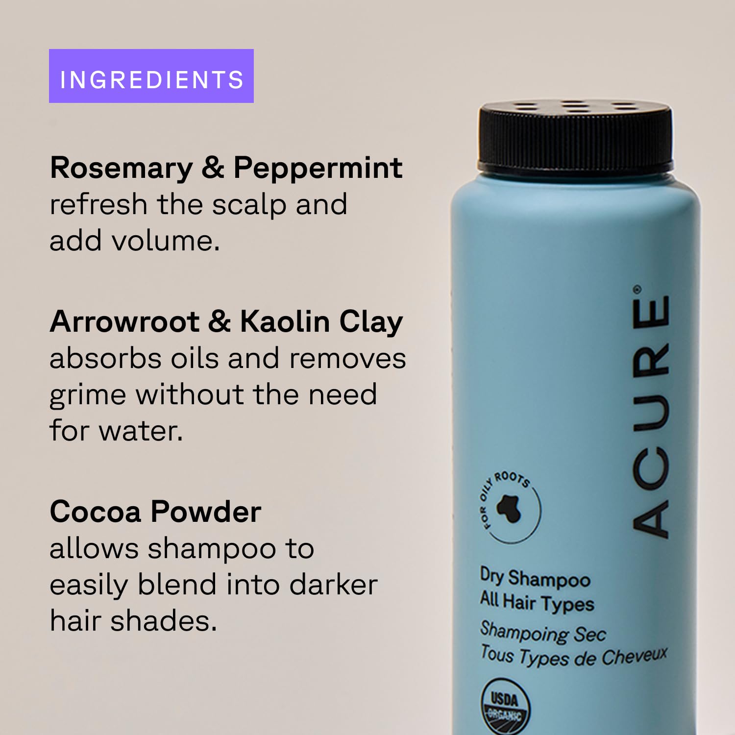 Acure travel-size packaging ready for packing light.