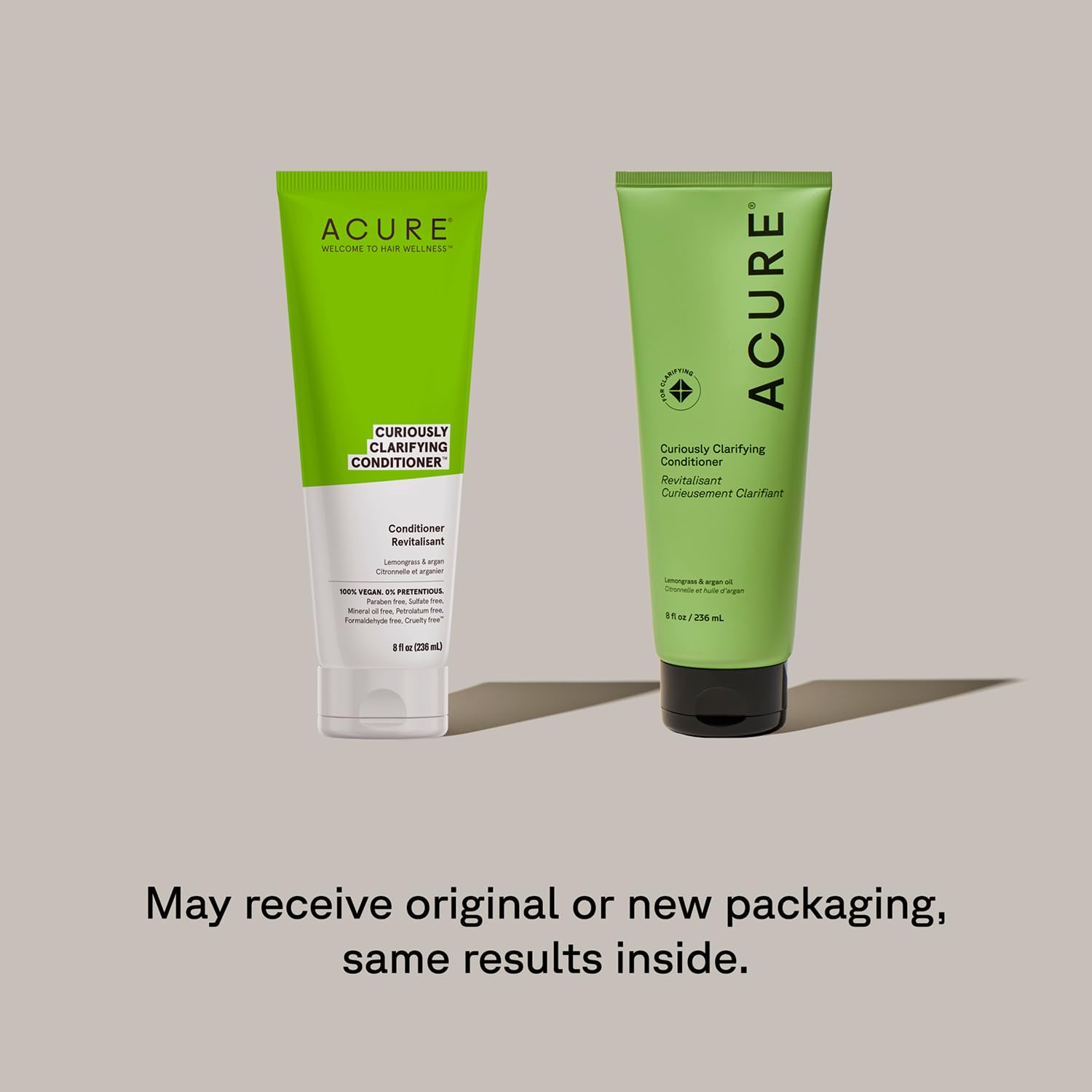 Acure Lemongrass Argan Oil infusion detail highlighting invigorating scent and smoother shine.