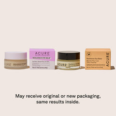 Acure Resilience Eye Balm with upcycled avocado oil for deep hydration.