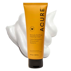 Acure Seriously Soothing Cleansing Cream bottle pour for a gentle daily cleanse.
