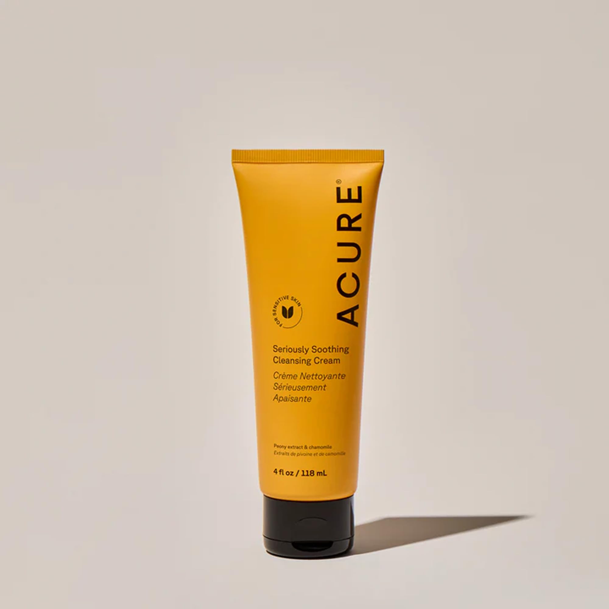Acure Seriously Soothing Cleansing Cream sunflower-amino-acids boosts hydration after cleansing.