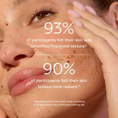 Acure Zombie Cell Clarifying Mask on face during application for smoother texture.